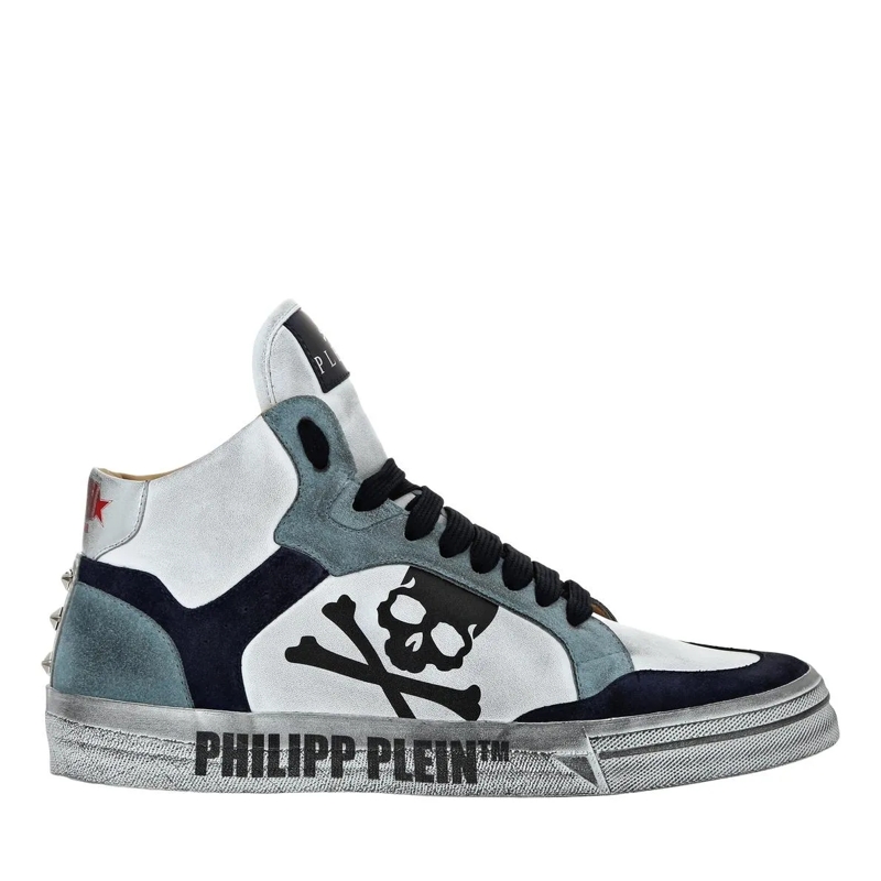 Philipp Plein Low-Top-Sneaker High-Top Turnschuhe Retrokickz weiss