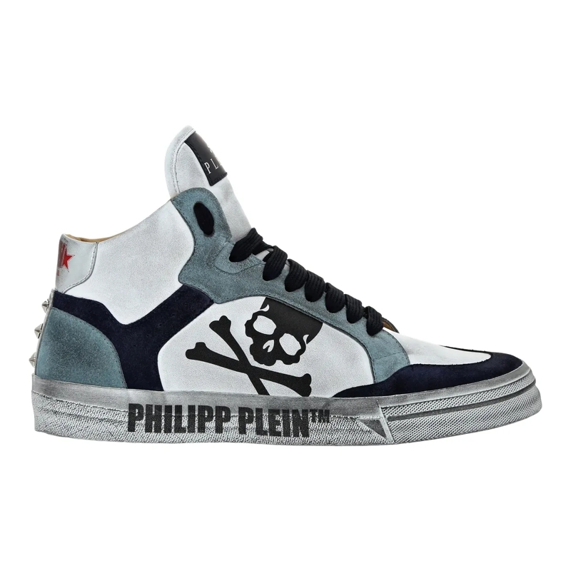 Philipp Plein Low-Top-Sneaker High-Top Turnschuhe Retrokickz weiss