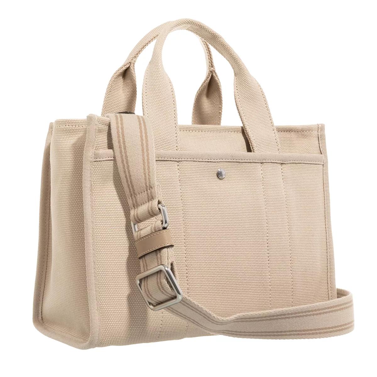 Coach Neutrale Shopper Tas Dubbele Poort Beige Dames