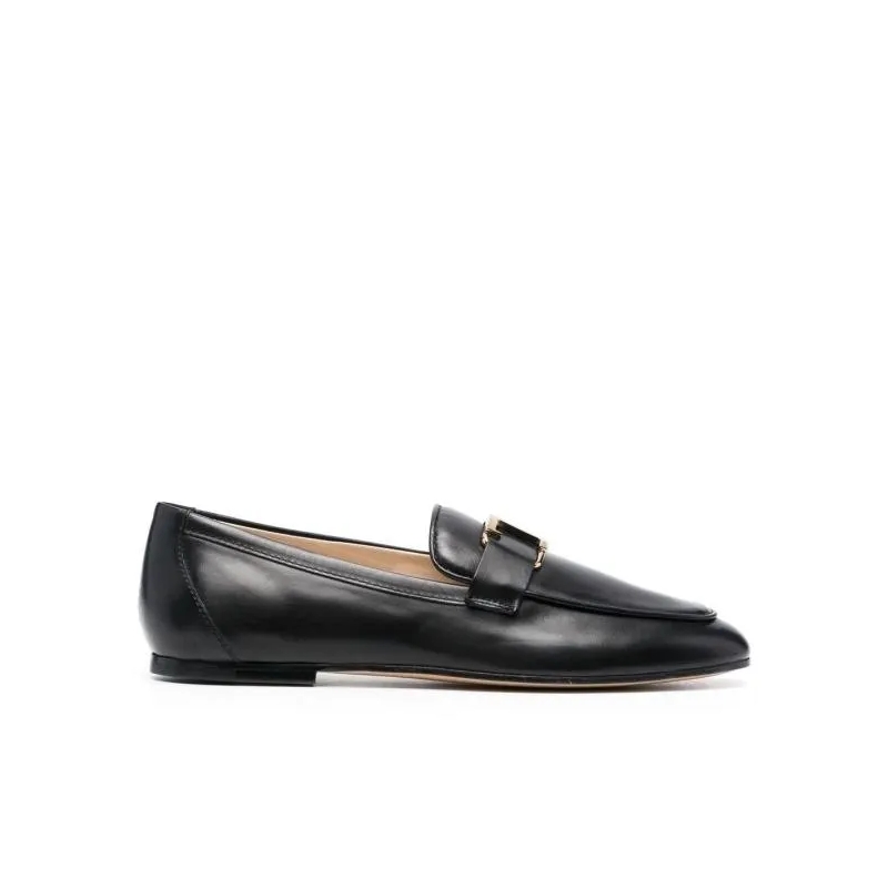 Tod's Ballerinas T-Logo Leather Loafers Black(Image 8)