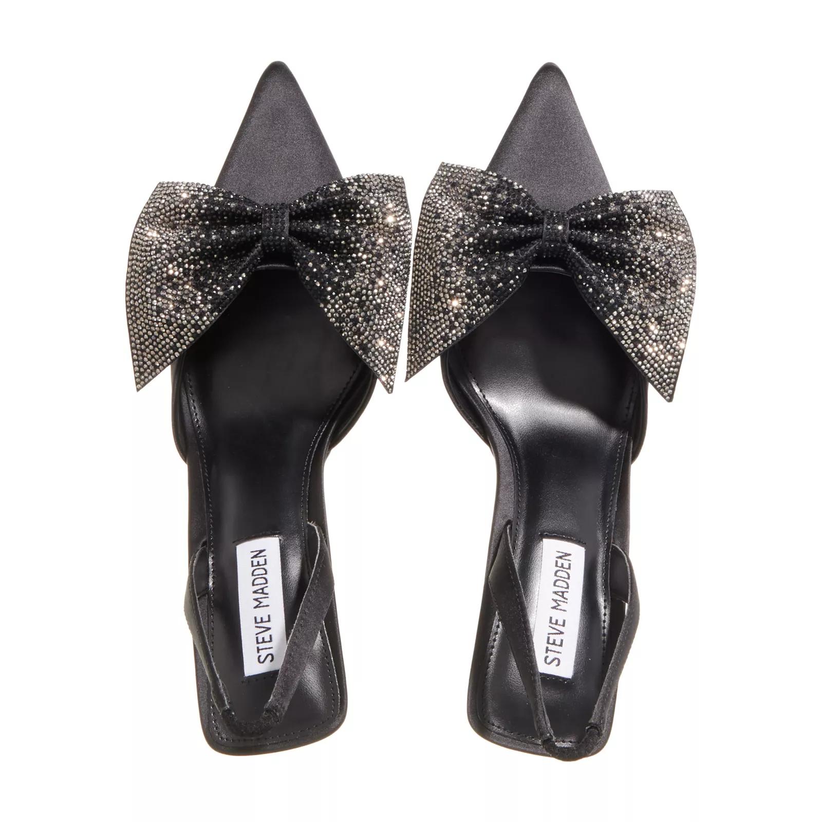 Steve madden bow slides black on sale