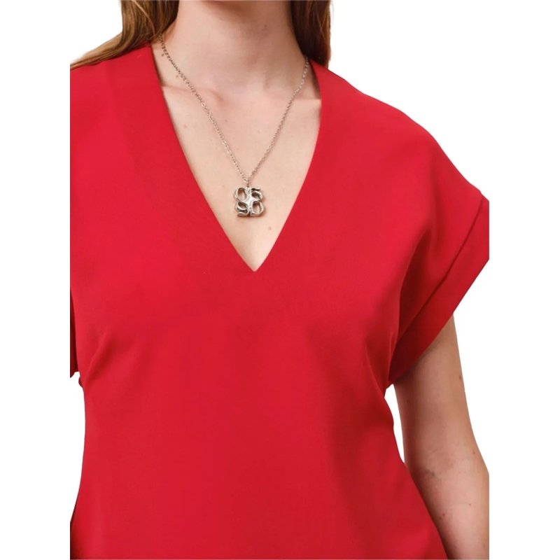 DANTE6 T-Shirt Dante 6 Henne Detailed Slit Top Tops Rood 244130 rot(Image 3)