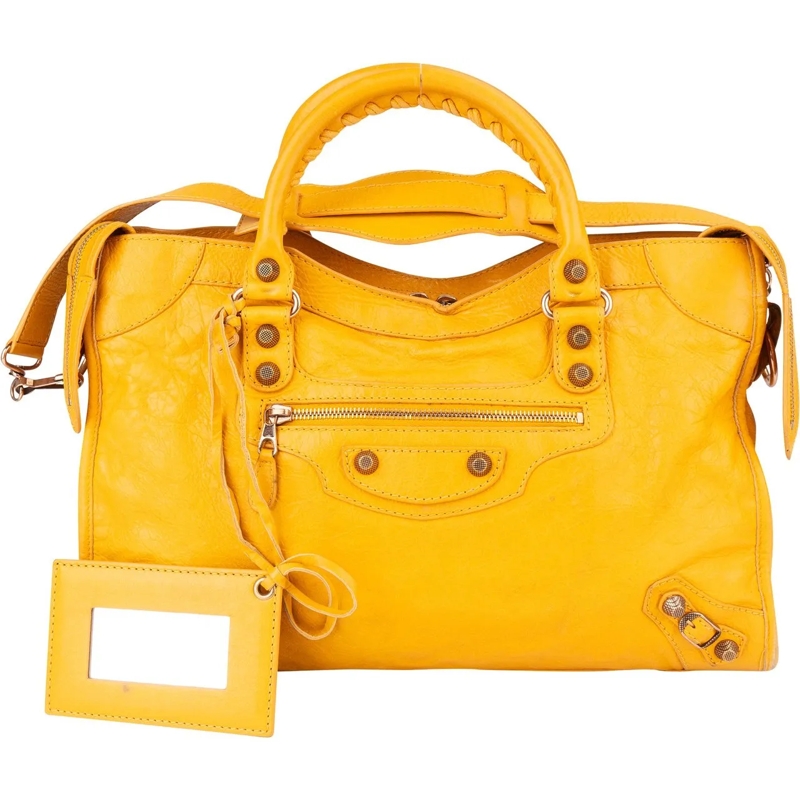 Balenciaga Tote Balenciaga Yellow Leather City Handbag gelb
