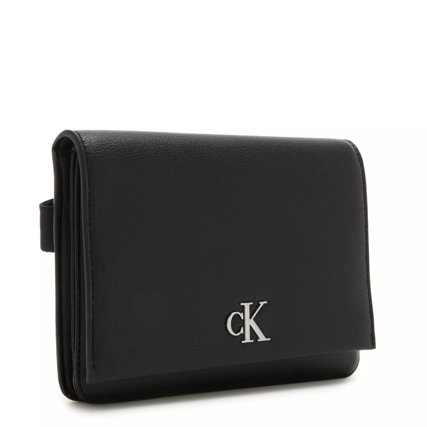 Calvin Klein Crossbody bags Minimal Monogram Schwarze Bauchtasche in zwart