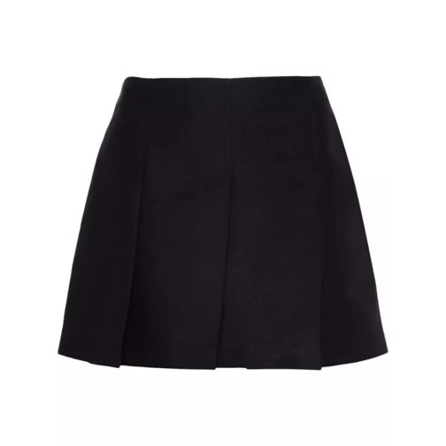 Marni Pleated Cotton Skirt Black 