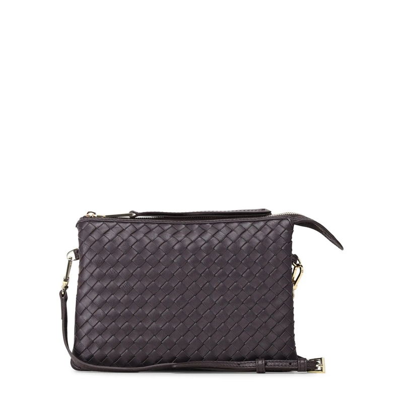 Abro Tote Umhängetasche Threefold Dunkelbraun