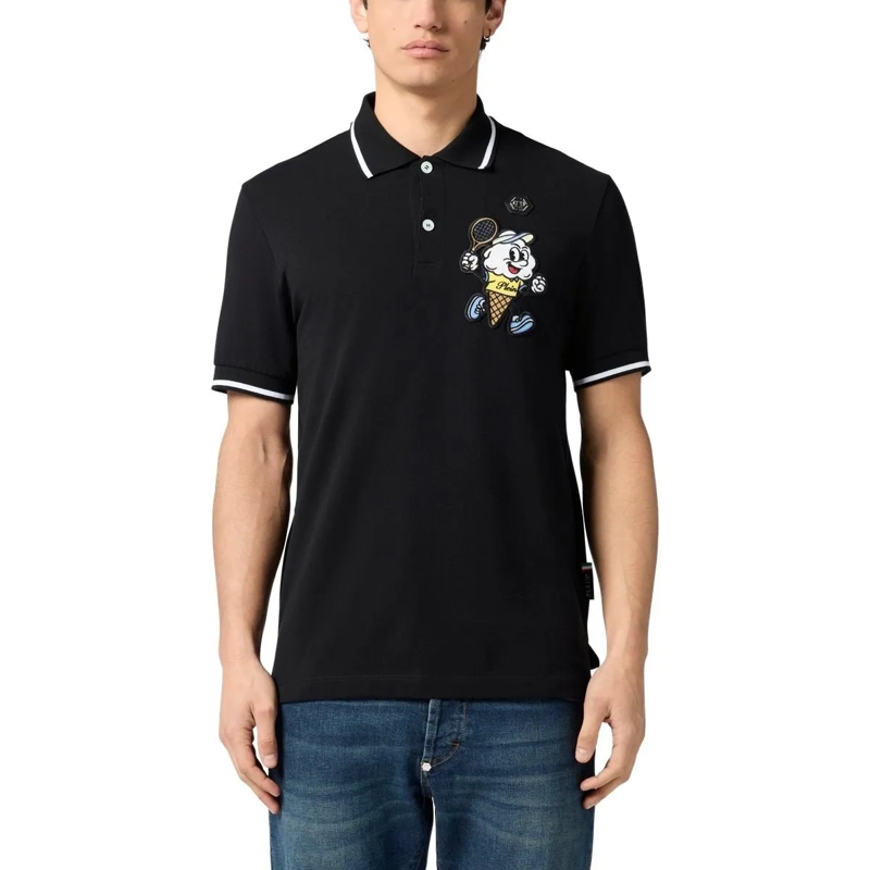 Philipp Plein T-Shirt Polo T-Shirt Gelato Monsters schwarz(Image 3)