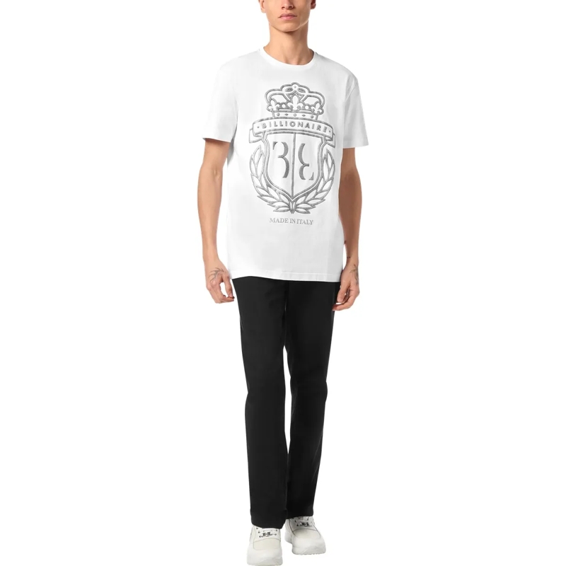 BILLIONAIRE T-Shirt T-Shirt Rundhalsausschnitt Ss Crest weiss(Image 3)