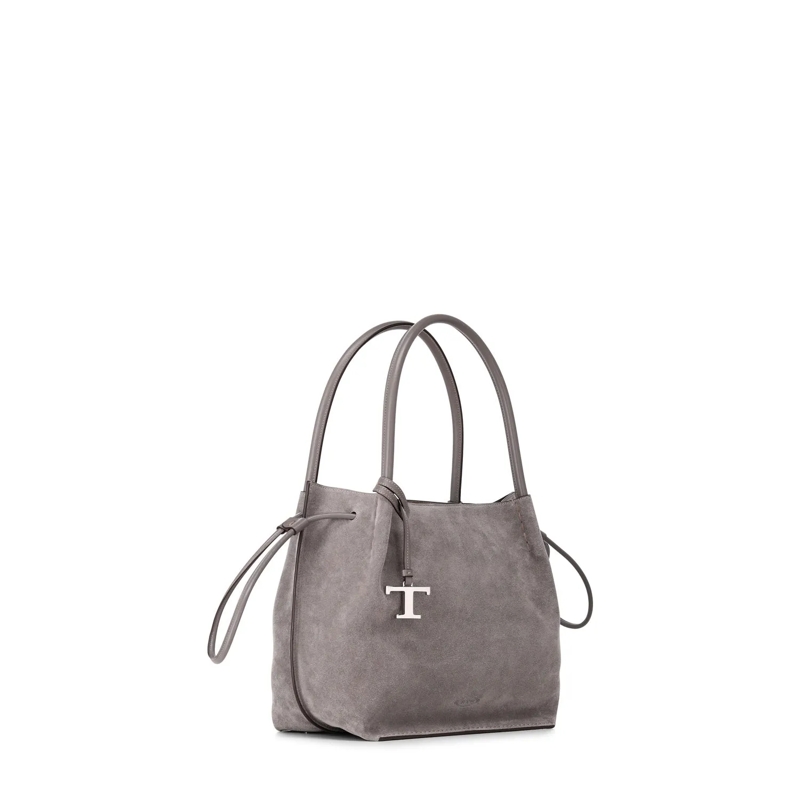 Tod's Crossbody Bag Tasche aus Veloursleder grau(Image 3)