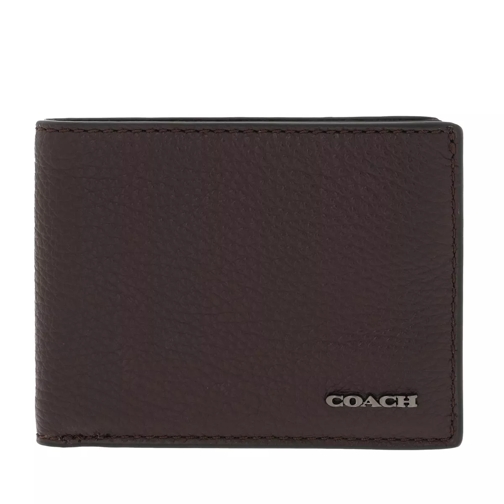 Coach Slim Bill In Pebble Leather Oak Bi-Fold Wallet