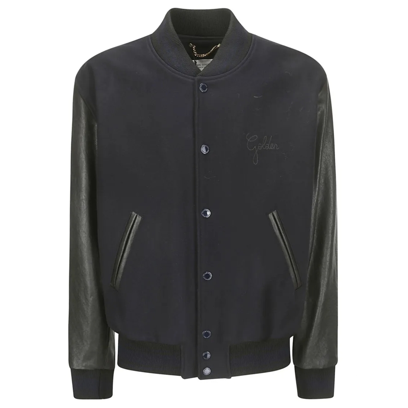 Golden Goose Blouson aviateur Classic Black Bomber Jacket Black