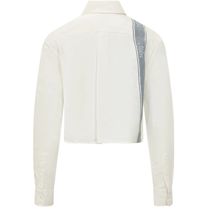 J.W.Anderson Bluse Camicia Cropped con Colletto e Banda Laterale weiß(Image 2)