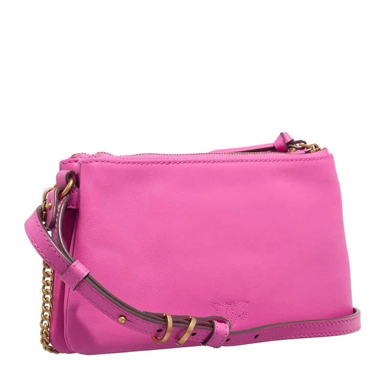 Pinko Crossbody Bag Double Mini Rosa Flogo-Antique Gold(Image 4)