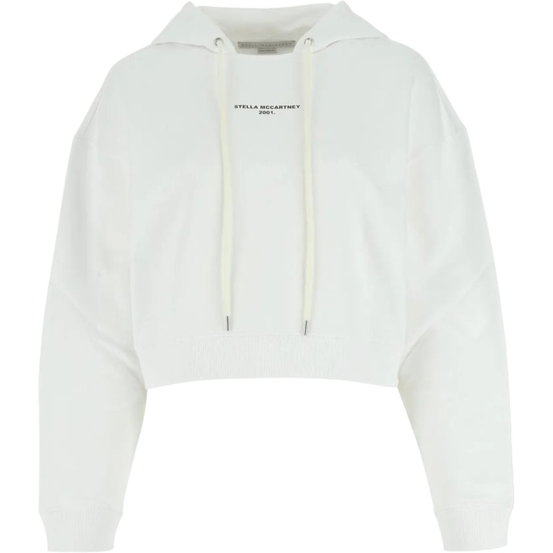 Stella McCartney  Felpa bianca in cotone weiß