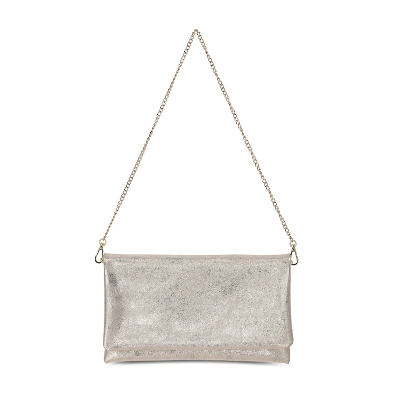 Abro Crossbody Bag Clutch mit Metallic-Effekt Gold