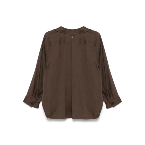 Lorena Antoniazzi Veste de transition Brown Twill Shirt Jacket Brown (Image 2)