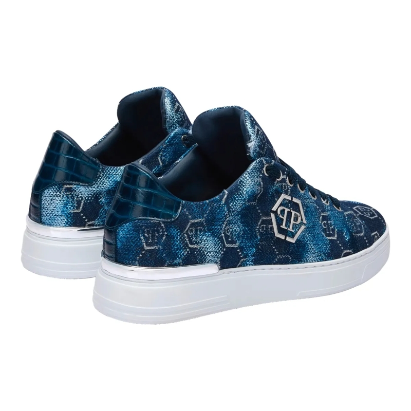 Philipp Plein Low-Top-Sneaker Entdecken Sie die Einzigartigkeit dieser Jacquard  dunkel-blau(Image 3)