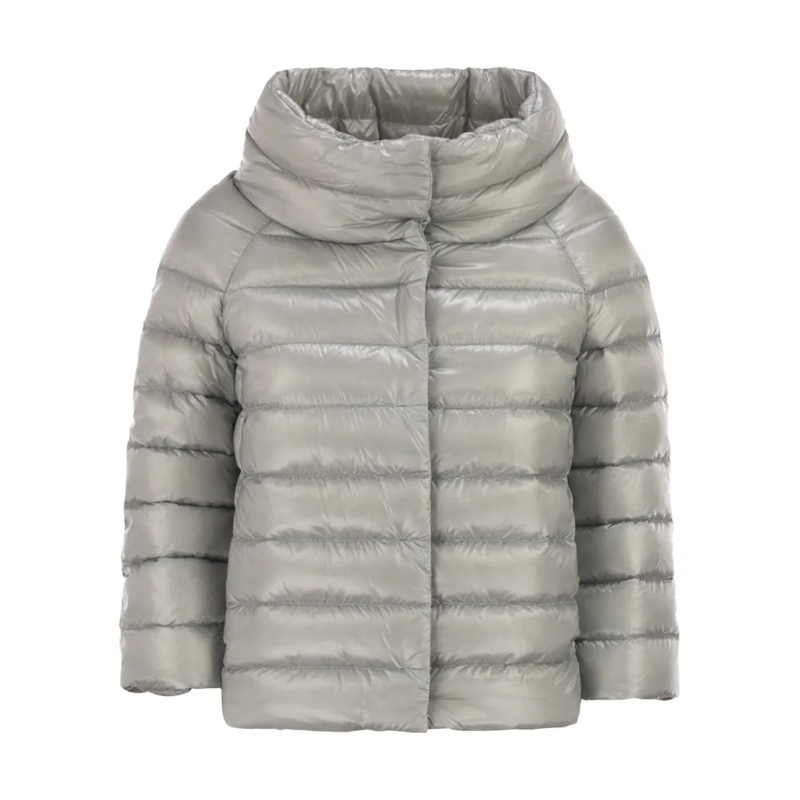 Herno  Sofia - Mini Cape With 3/4 Sleeves Grey