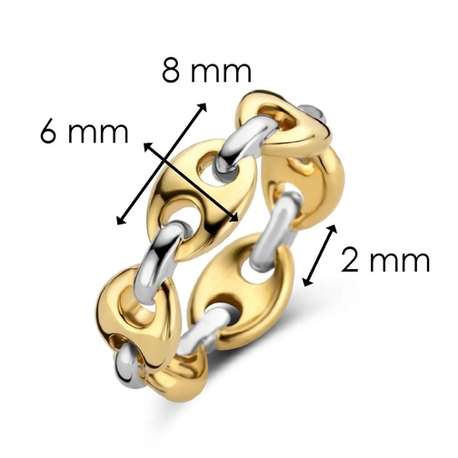 Ti Sento Bicolor-Ring TI SENTO Ring 12256SY Silver yellow gold plated