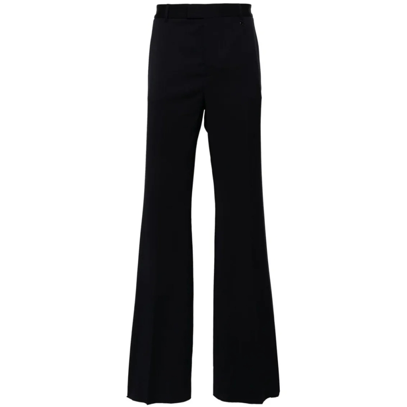 Vivienne Westwood Anzugshose Navy Virgin Wool Flared Trousers Black