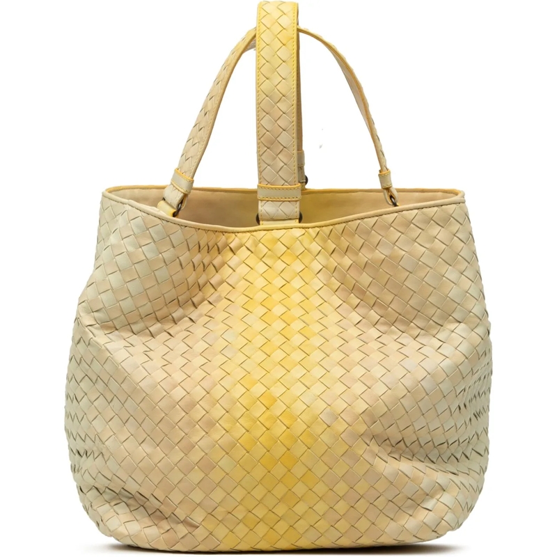 Bottega Veneta Schultertasche Nappa Intrecciato Nuance Bucket Bag gelb