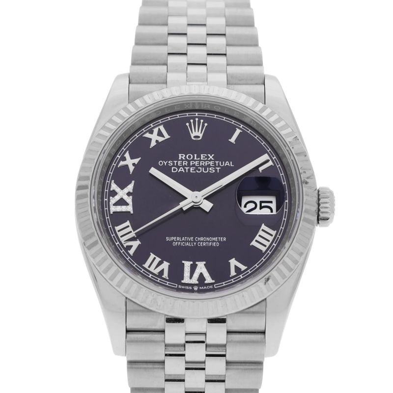 Rolex Automatikuhr Datejust Violett