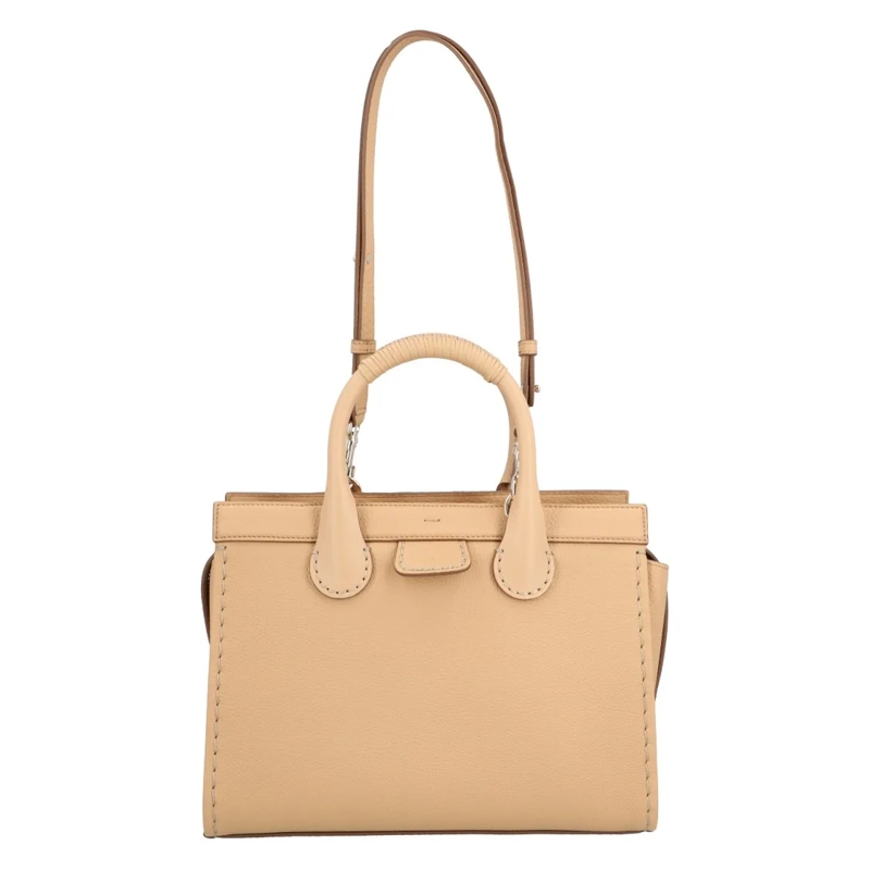 Chloé Fourre-tout Edith Medium Zip Tote Bag Beige Brown