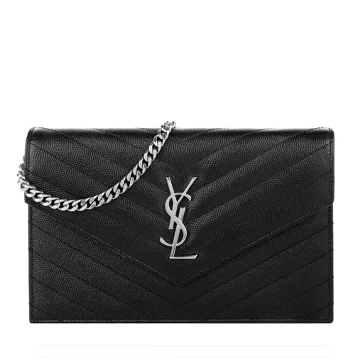 Saint Laurent Monogramme Envelope Chain Wallet Black Envelope Bag