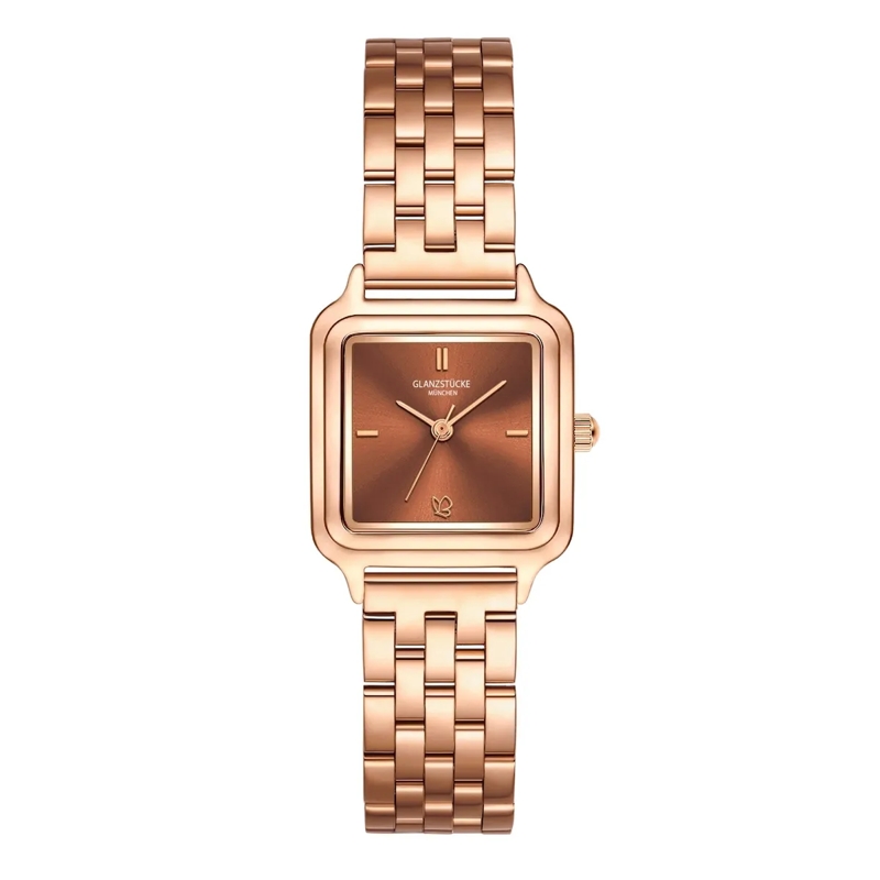 Glanzstücke München Automatikuhr Damen Armbanduhr Edelstahl rosegold