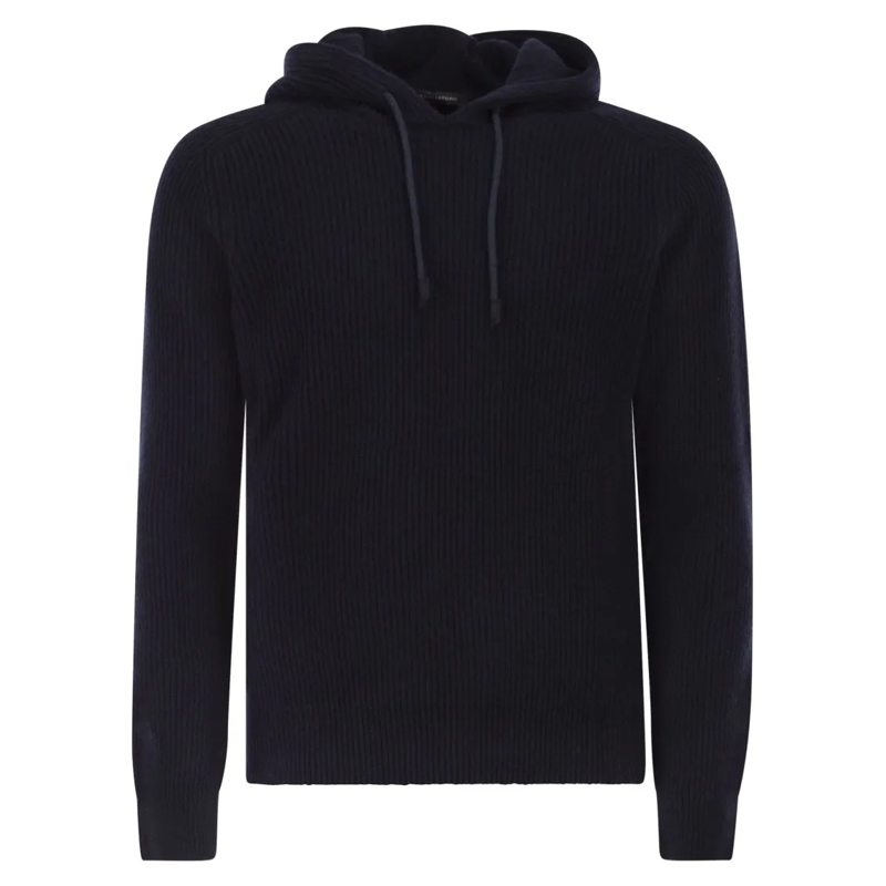 Tagliatore  - Ribbed Jumper With Hood Black