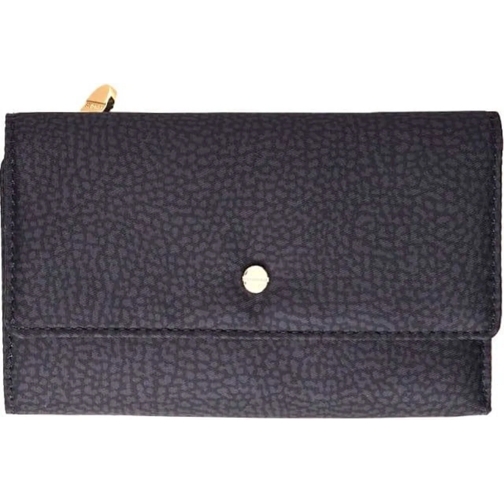 Borbonese Tri-Fold Portemonnee Borbonese Wallets Black schwarz