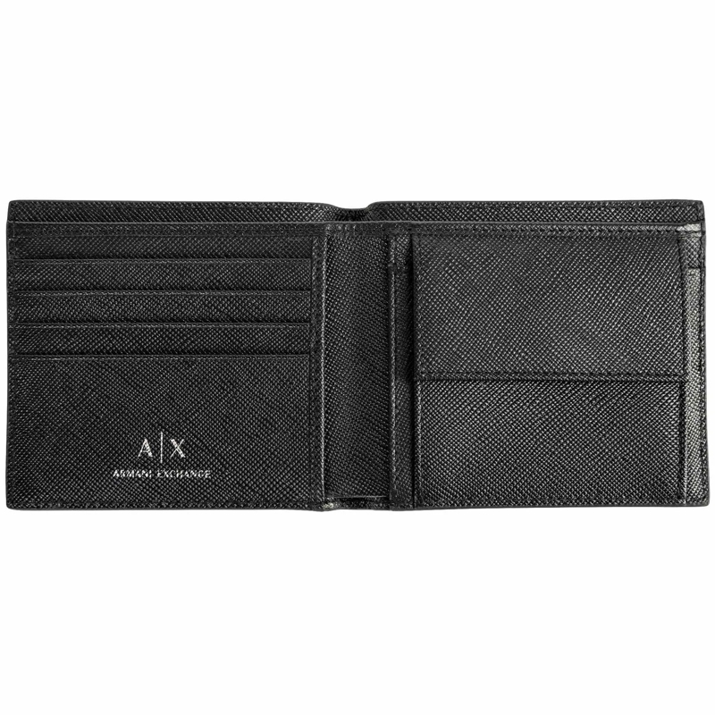 Armani Exchange Geldbörse BARCELONA BIFOLD COIN POCKET 1er Pack schwarz(Image 4)