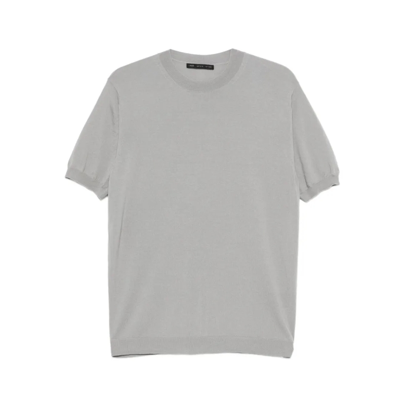 Low Brand Pullover Short-Sleeved Crewneck Sweater Crafted White