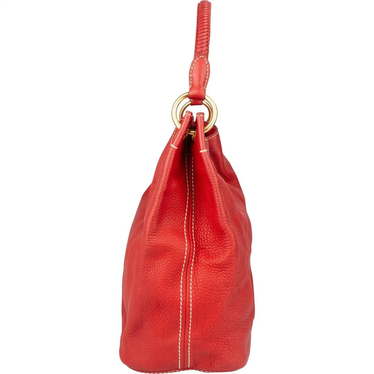 Thumbnail - Prada Crossbody Bags - Prada Red Calfskin Daino Handbag - Gr. unisize - in Rot - für Damen