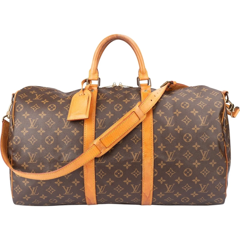 Louis Vuitton Tote Louis Vuitton Canvas Monogram Keepall 50 Bandoulie braun