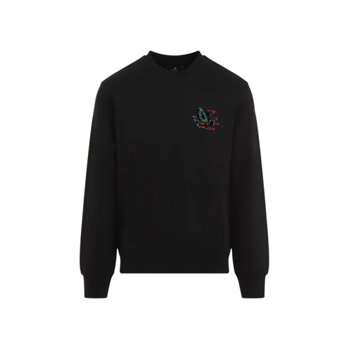 Etro Sweatshirts Black Cotton Sweatshirt Black