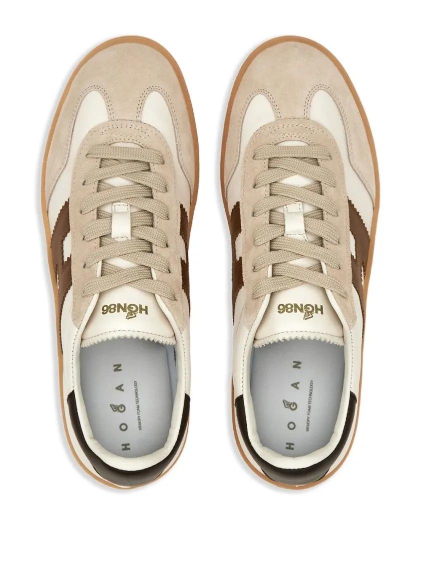 Thumbnail - Hogan Low-Top Sneaker - Beige Sneakers With Lace-Up Fastening - Gr. 39 (EU) - in Weiß - für Damen