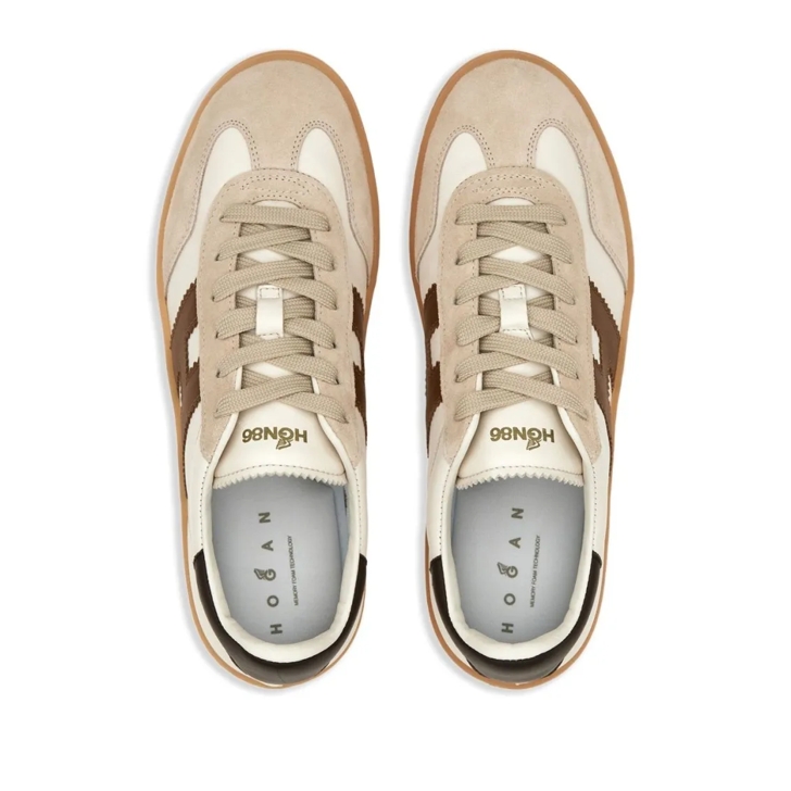 スニーカー Hogan Beige Sneakers With Lace-Up Fastening Hogan Beige Sneakers With Lace-Up Fastening White | Lage-top