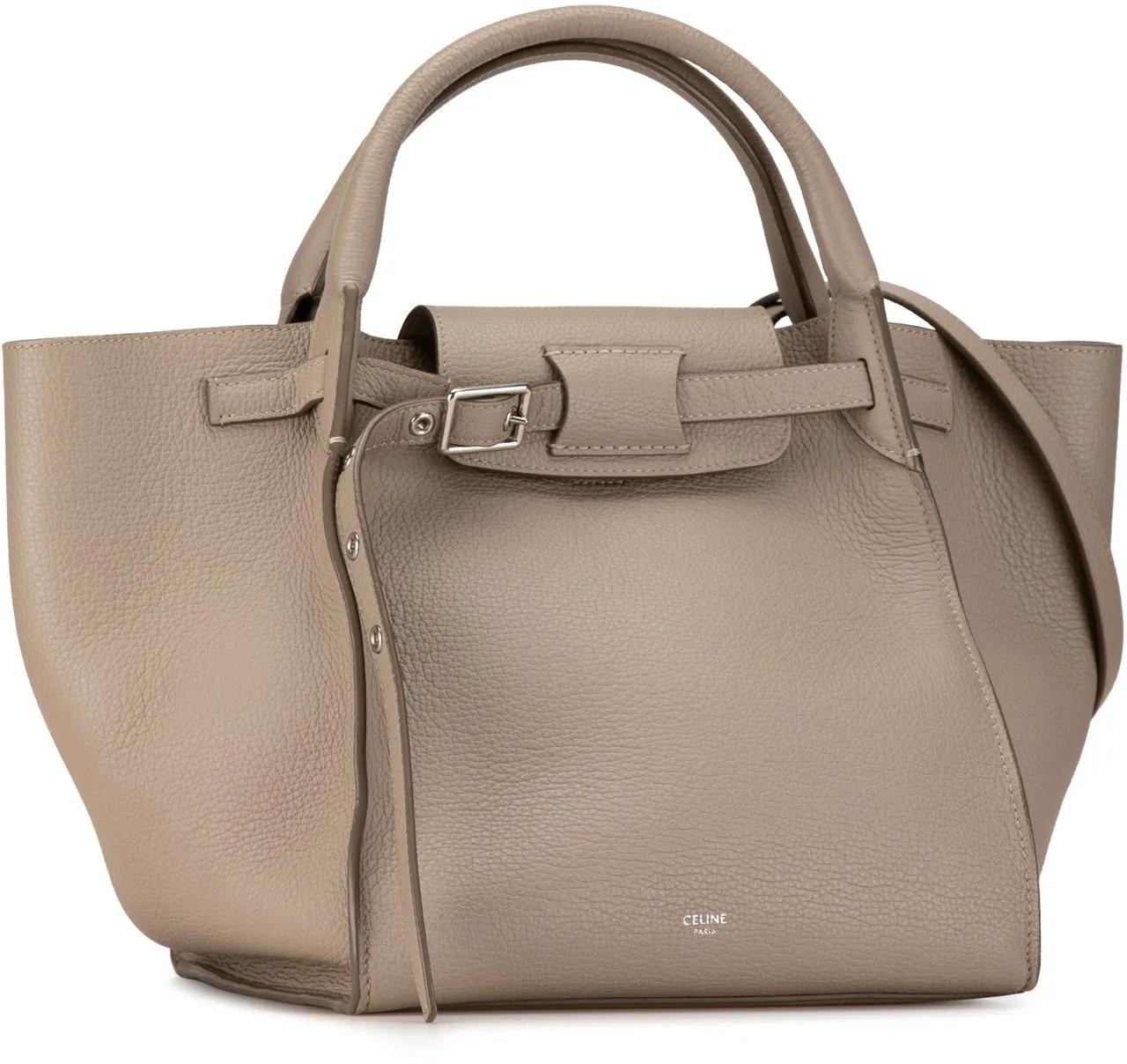 Celine Crossbody bags Small Big Leather Satchel in bruin