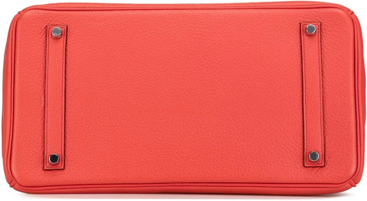 Hermès Totes & shoppers Clemence Birkin Retourne 35 in rood