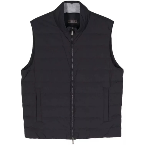 Peserico Navy Blue Quilted Padded Gilet Blue 