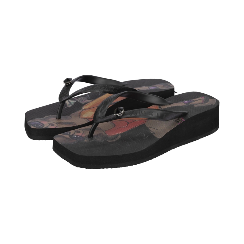 UZURII Flip Flops Zehentrenner Pink Rio schwarz(Image 2)