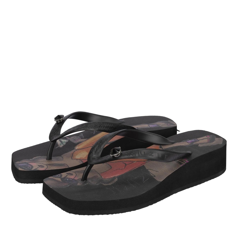 UZURII Flip Flops Zehentrenner Pink Rio schwarz(Image 2)