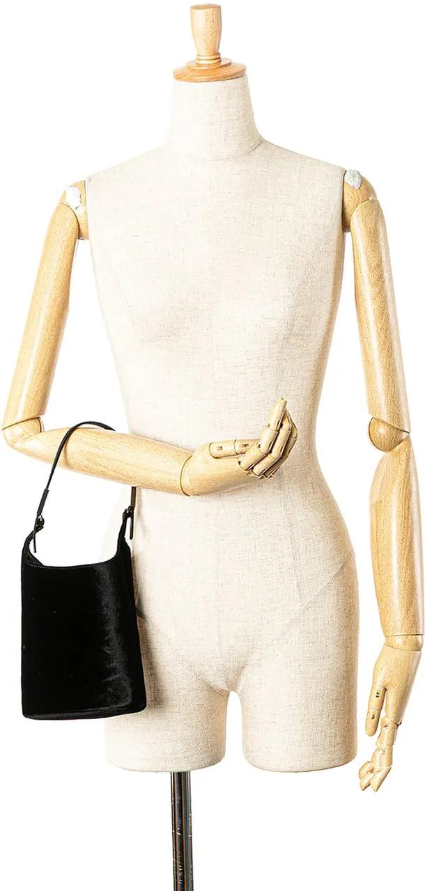 Thumbnail - Gucci Crossbody Bags - 2000-2015 Velvet and Lizard Embossed Calfskin Trim - Gr. unisize - in Schwarz - für Damen