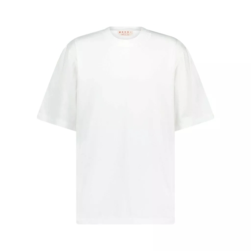 Marni Oversized T-Shirt mit Logo-Stickerei 4810430041327 Weiß 