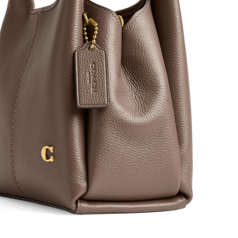 Coach Sac hobo Polished Pebble Leather Lana Shoulder Bag 23 Dark Stone(Image 6)