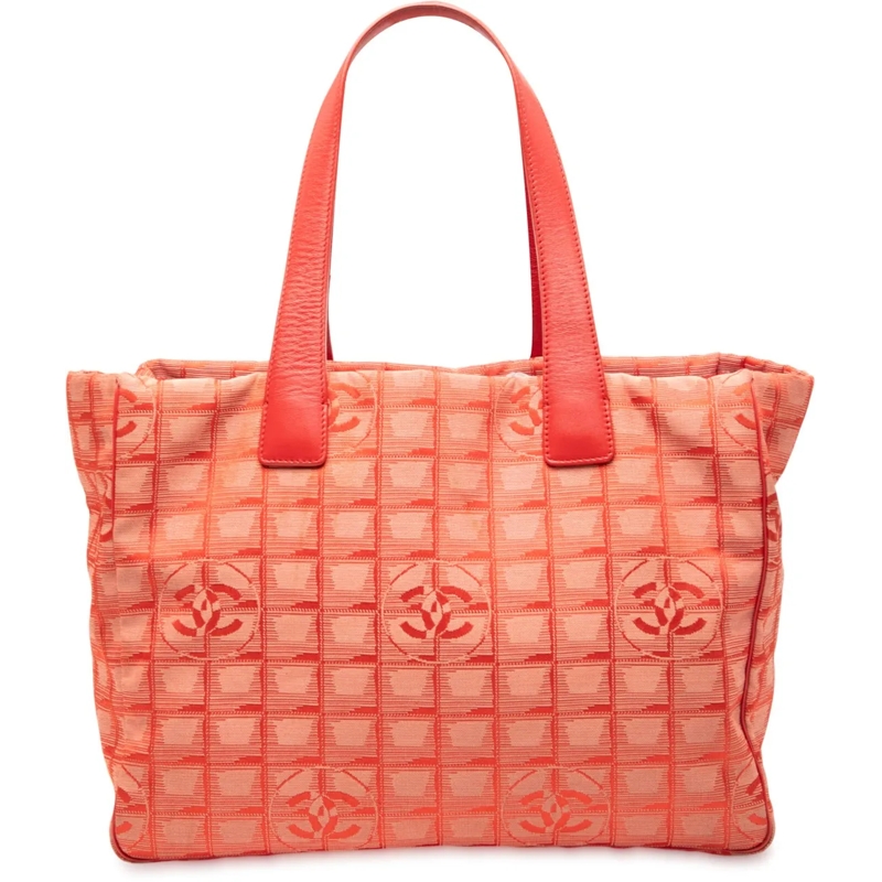 Chanel Shopper New Travel Line Nylon Tote orange