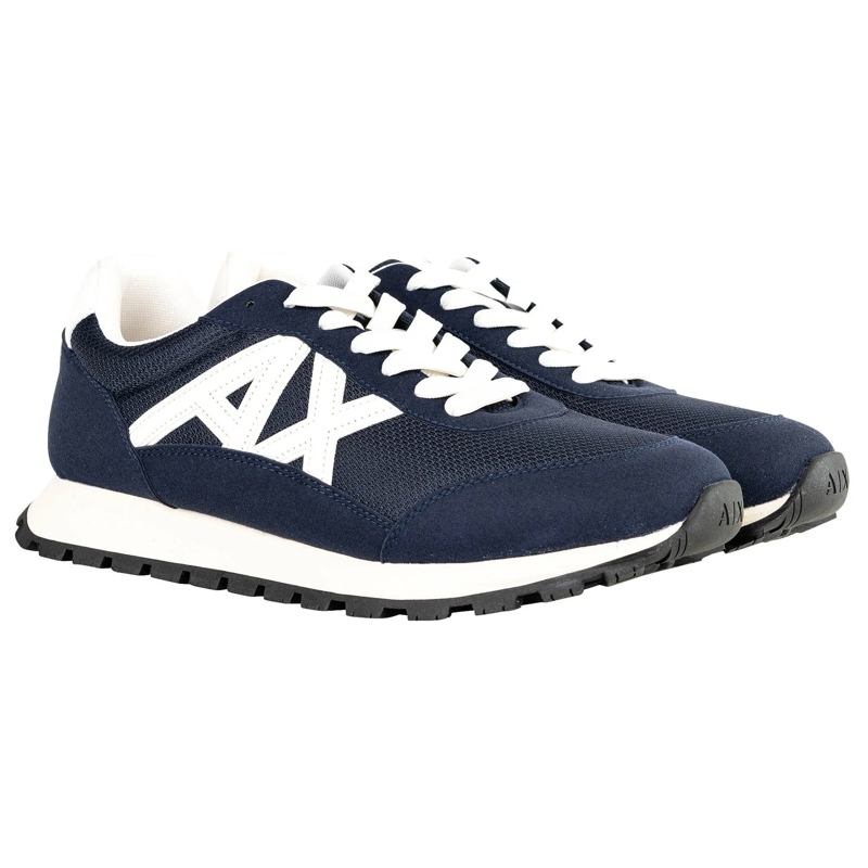 Armani Exchange Low-Top-Sneaker SNEAKER DROP MICROSUEDE+MESH+CALF PU blau