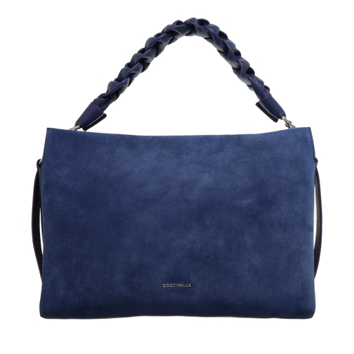 Coccinelle Boheme Suede Bimaterial Royal Blue Sac à bandoulière