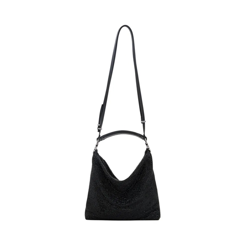 Benedetta Bruzziches Bella Ciao Rhinestone Shoulder Bag Black Borsa a tracolla